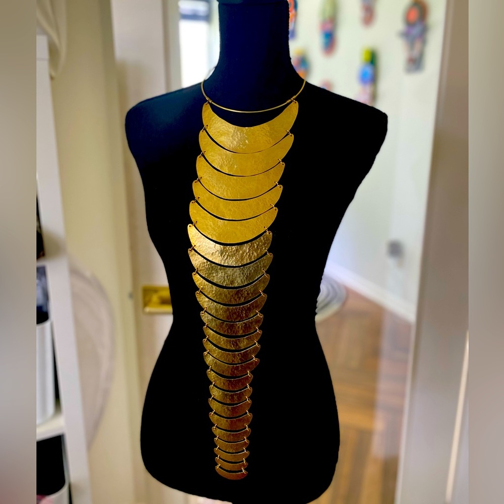 Handmade Brass Statement Necklace